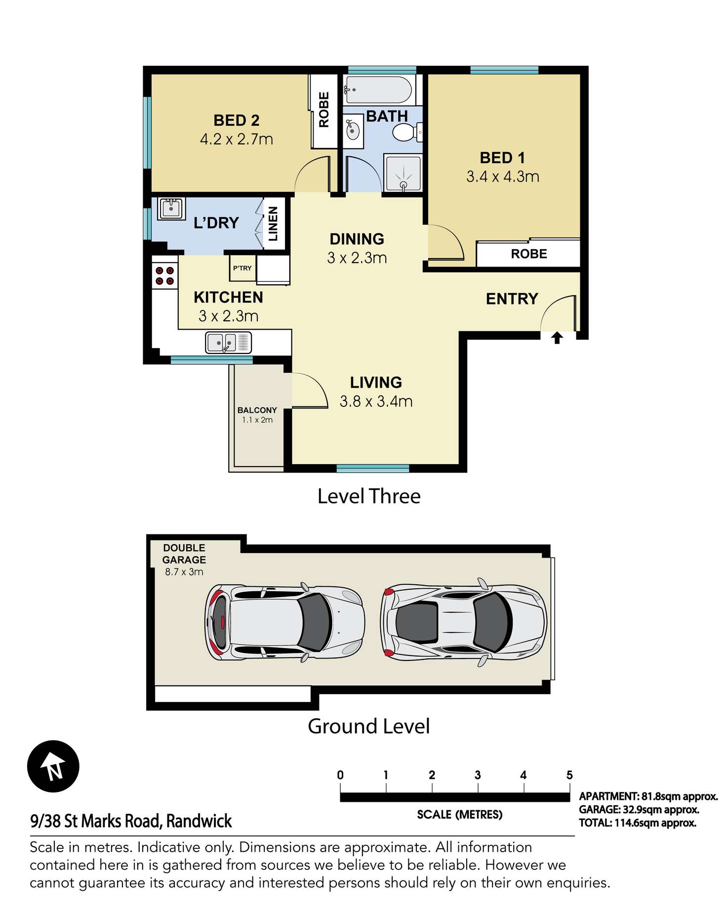 Floorplan of Homely apartment listing, 9/38 St Marks Road, Randwick NSW 2031
