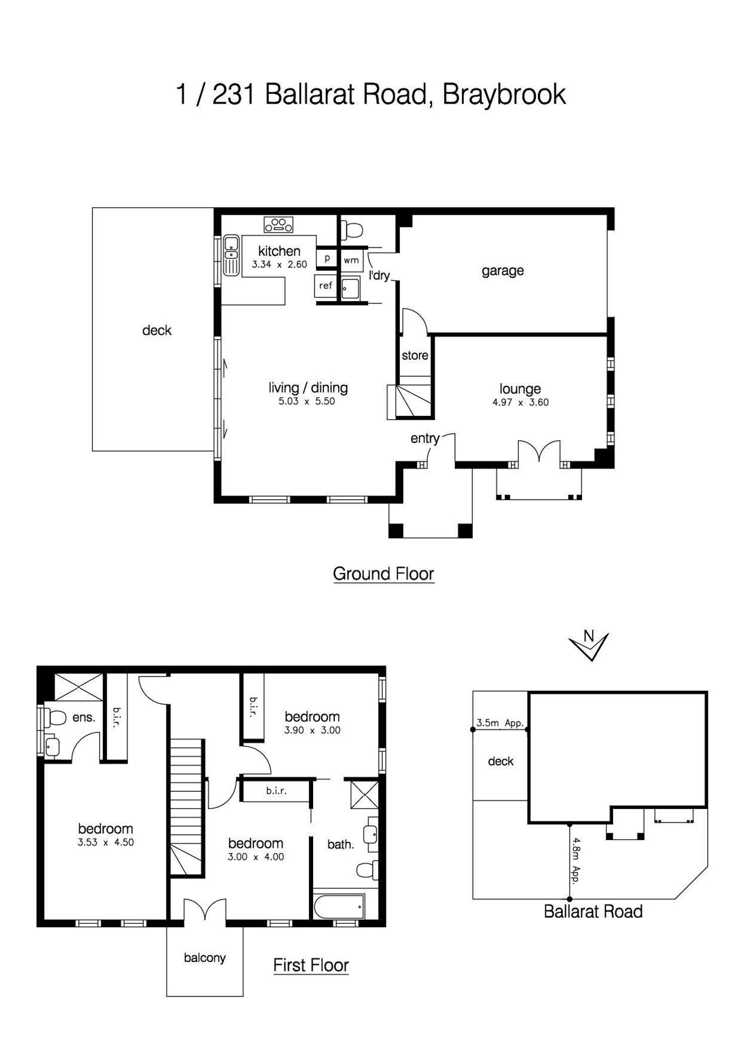 Floorplan of Homely townhouse listing, 1/231 Ballarat Road, Braybrook VIC 3019