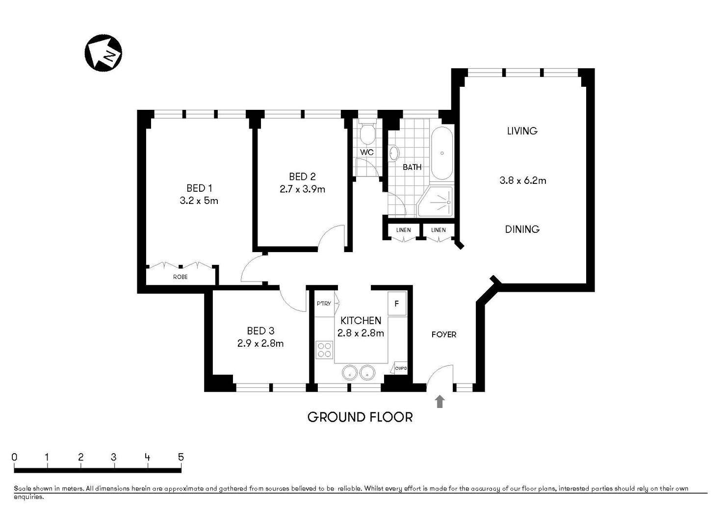 Floorplan of Homely apartment listing, 2/3 Plunkett Street, Kirribilli NSW 2061