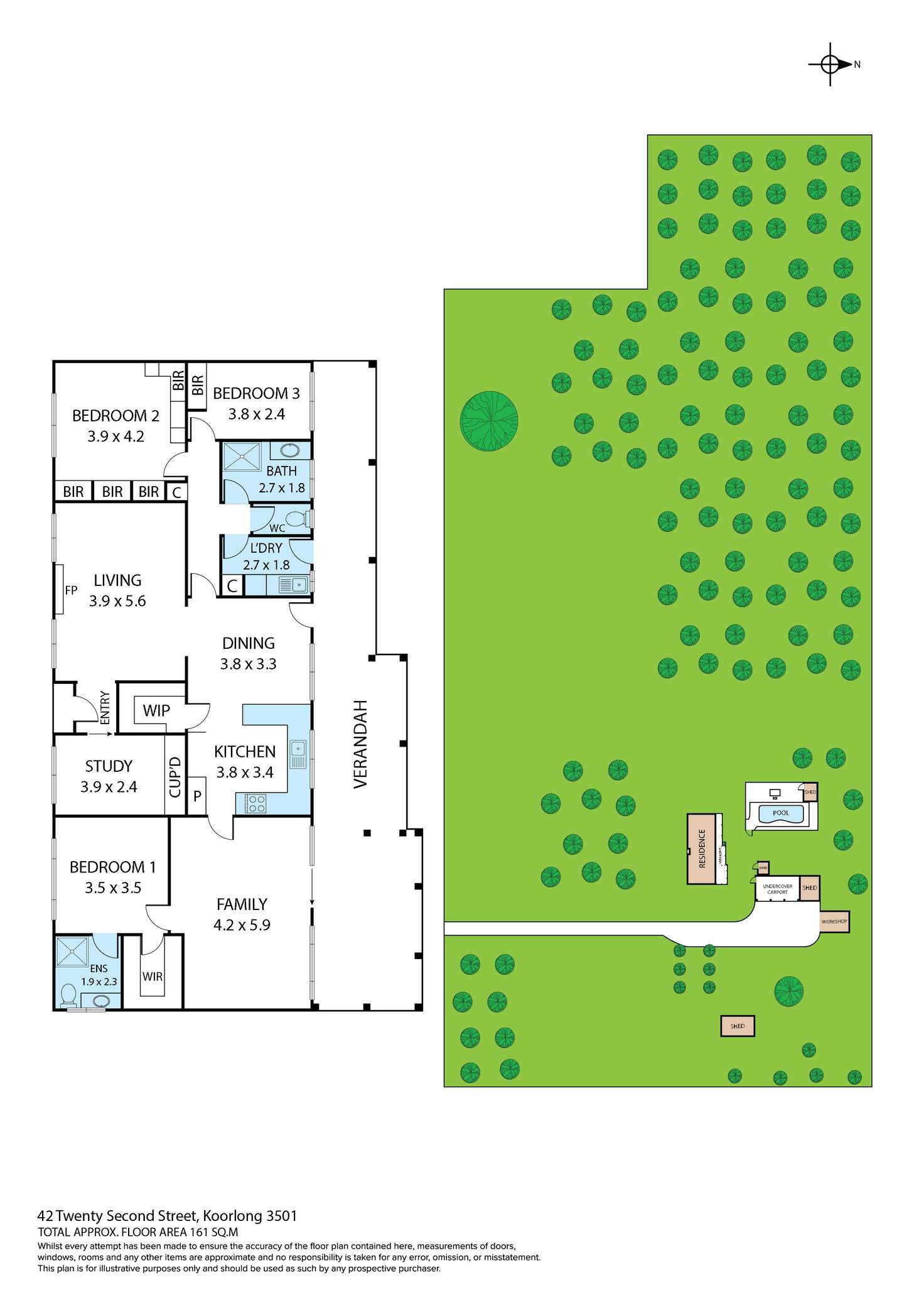Floorplan of Homely house listing, 42 Twenty Second Street, Koorlong VIC 3501