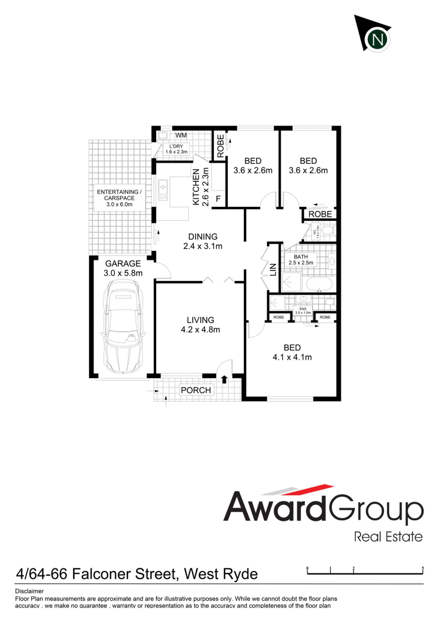 Floorplan of Homely villa listing, 4/64-66 Falconer Street, West Ryde NSW 2114