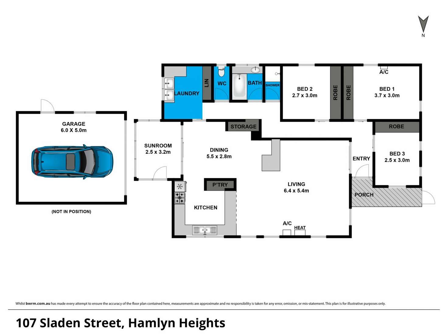 Floorplan of Homely house listing, 107 Sladen Street, Hamlyn Heights VIC 3215