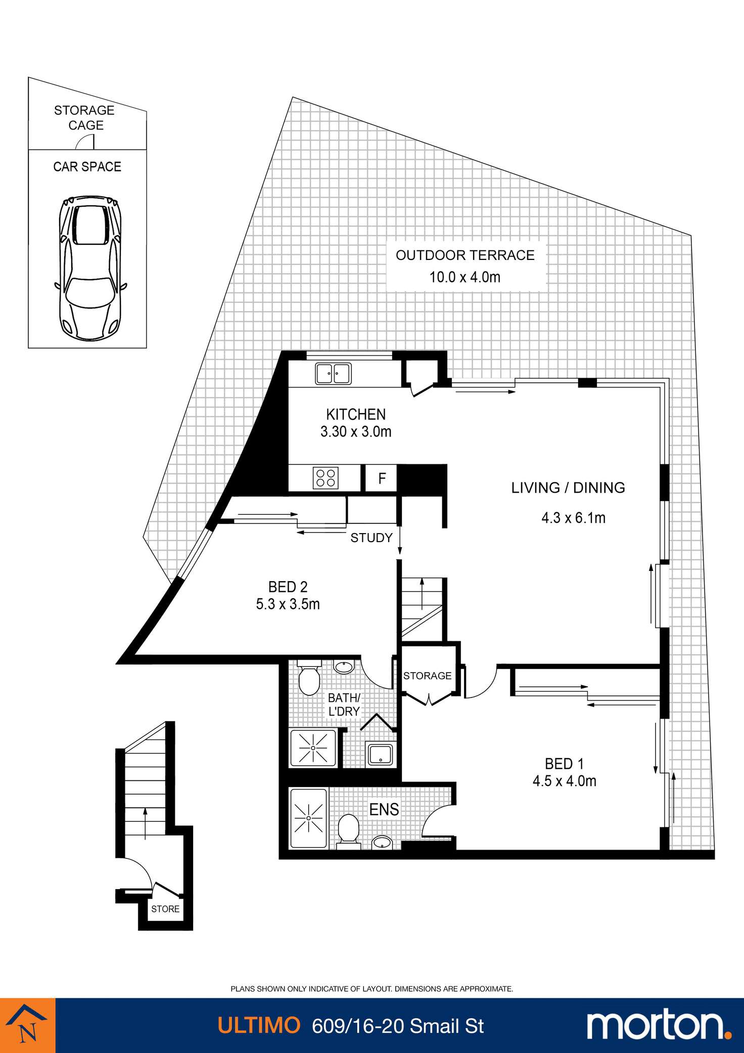 Floorplan of Homely apartment listing, 609/16-20 Smail Street, Ultimo NSW 2007