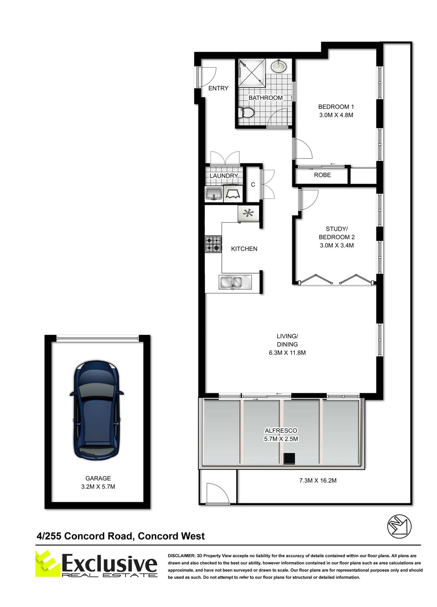 Floorplan of Homely apartment listing, 4/255 Concord Road, Concord West NSW 2138