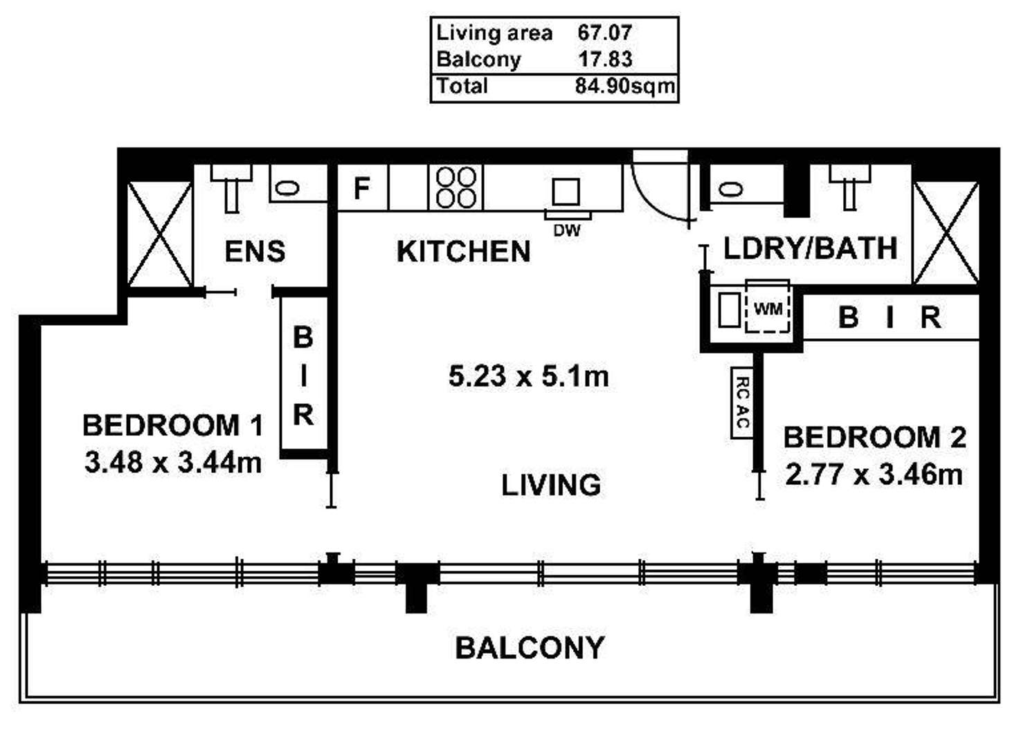 Floorplan of Homely apartment listing, 715/33 Warwick Street, Walkerville SA 5081