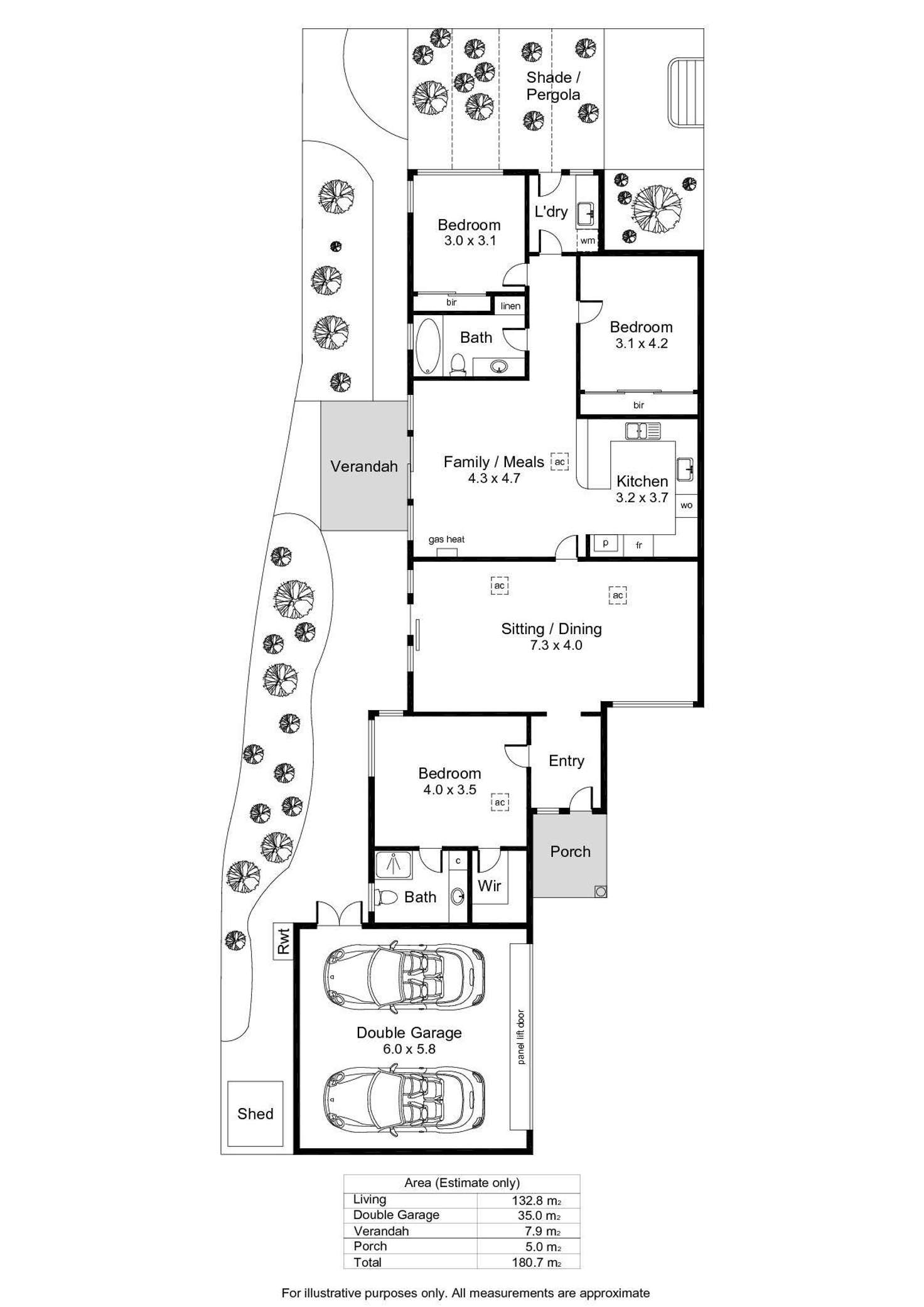 Floorplan of Homely unit listing, 3/33A Fuller Street, Walkerville SA 5081