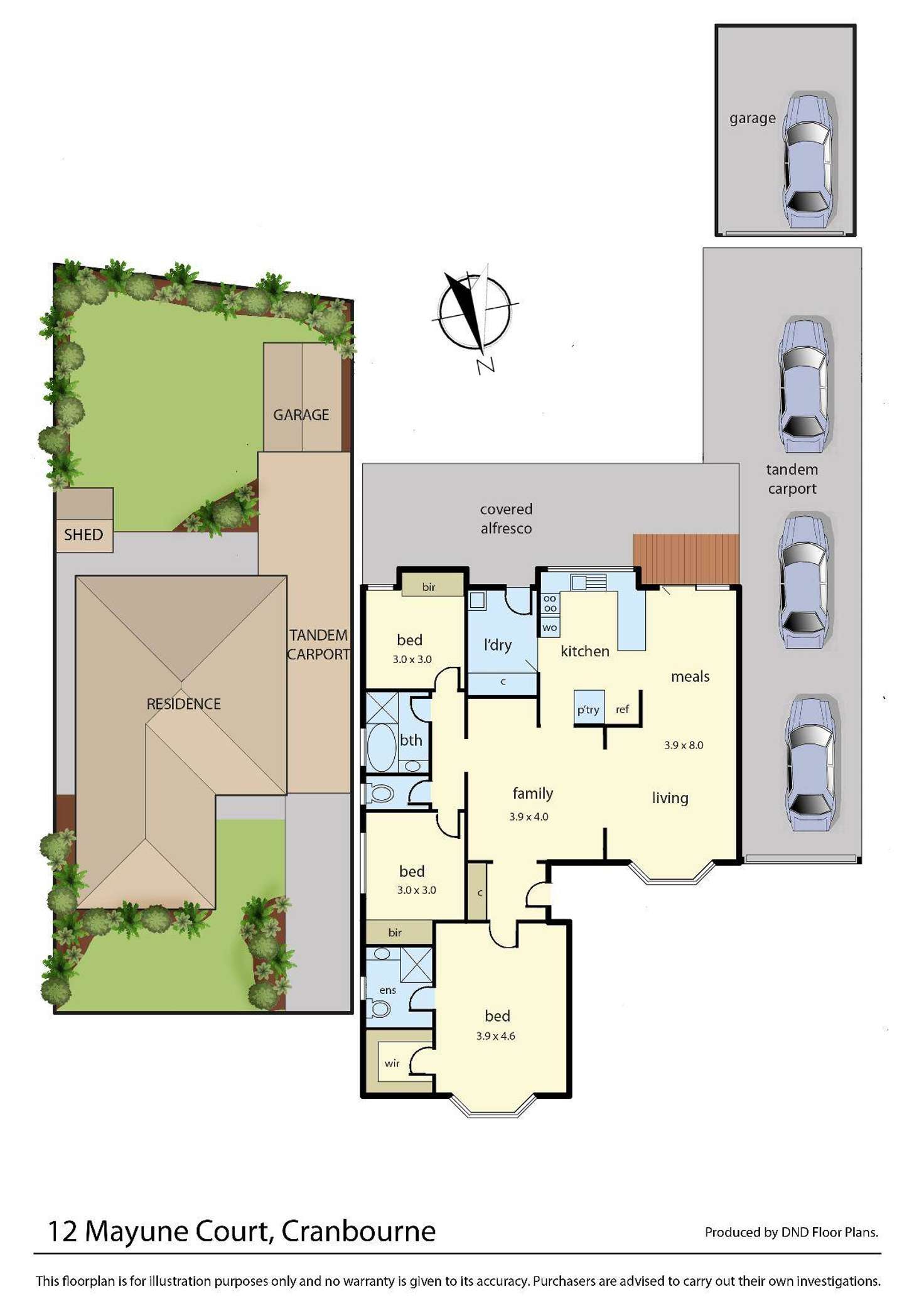 Floorplan of Homely house listing, 12 Mayune Court, Cranbourne VIC 3977