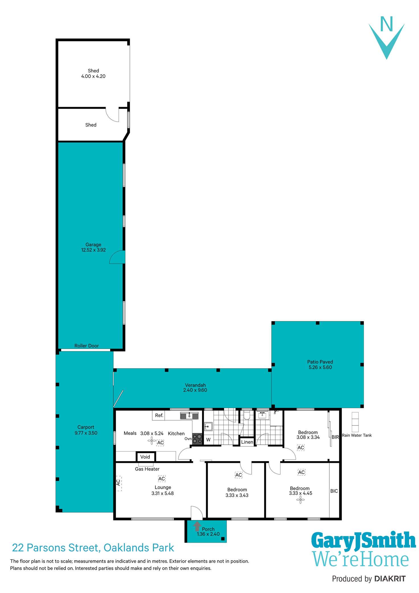 Floorplan of Homely house listing, 22 Parsons Street, Oaklands Park SA 5046