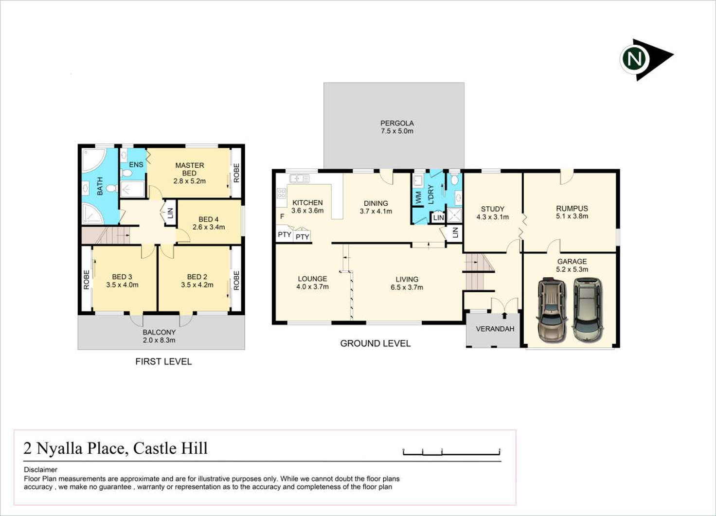 Floorplan of Homely house listing, 2 Nyalla Place, Castle Hill NSW 2154