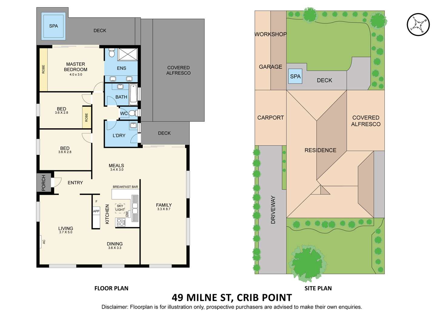 Floorplan of Homely house listing, 49 Milne Street, Crib Point VIC 3919