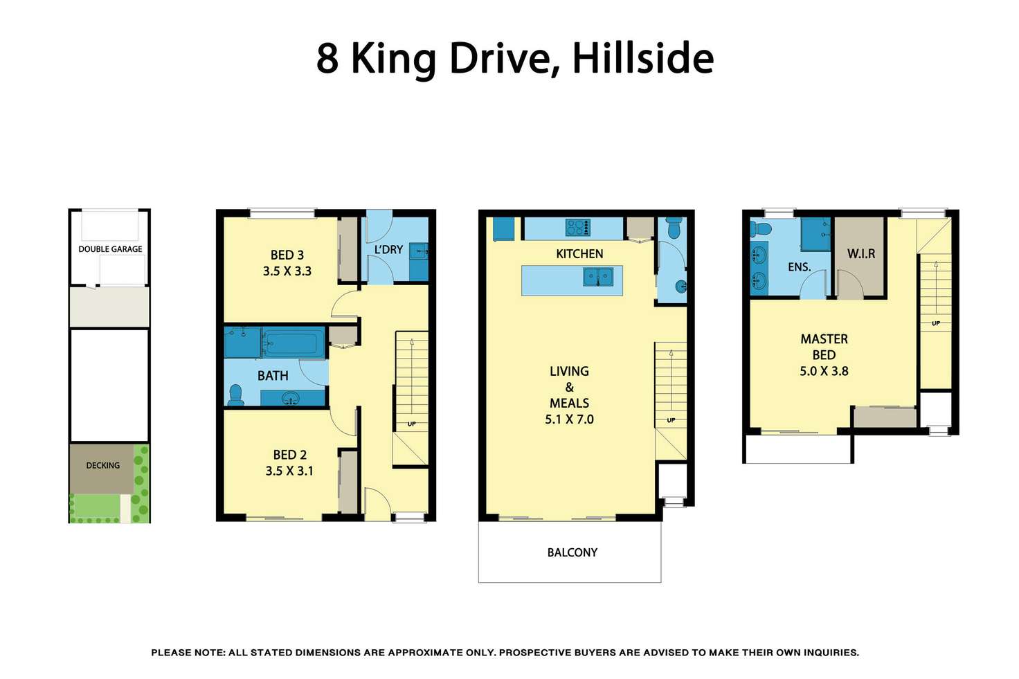Floorplan of Homely house listing, 8 King Drive, Hillside VIC 3037