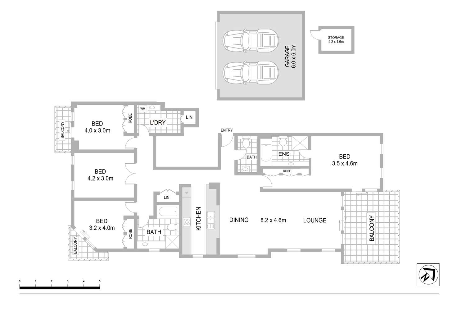 Floorplan of Homely apartment listing, 46/35-39 Phillips Street, Cabarita NSW 2137