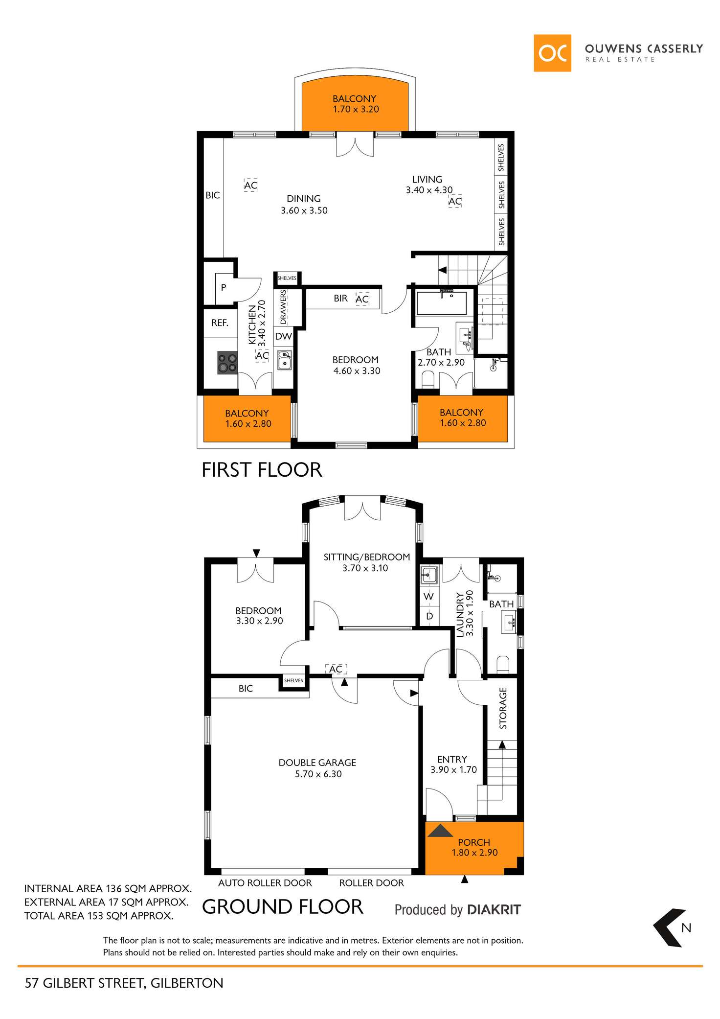 Floorplan of Homely townhouse listing, 57 Gilbert Street, Gilberton SA 5081