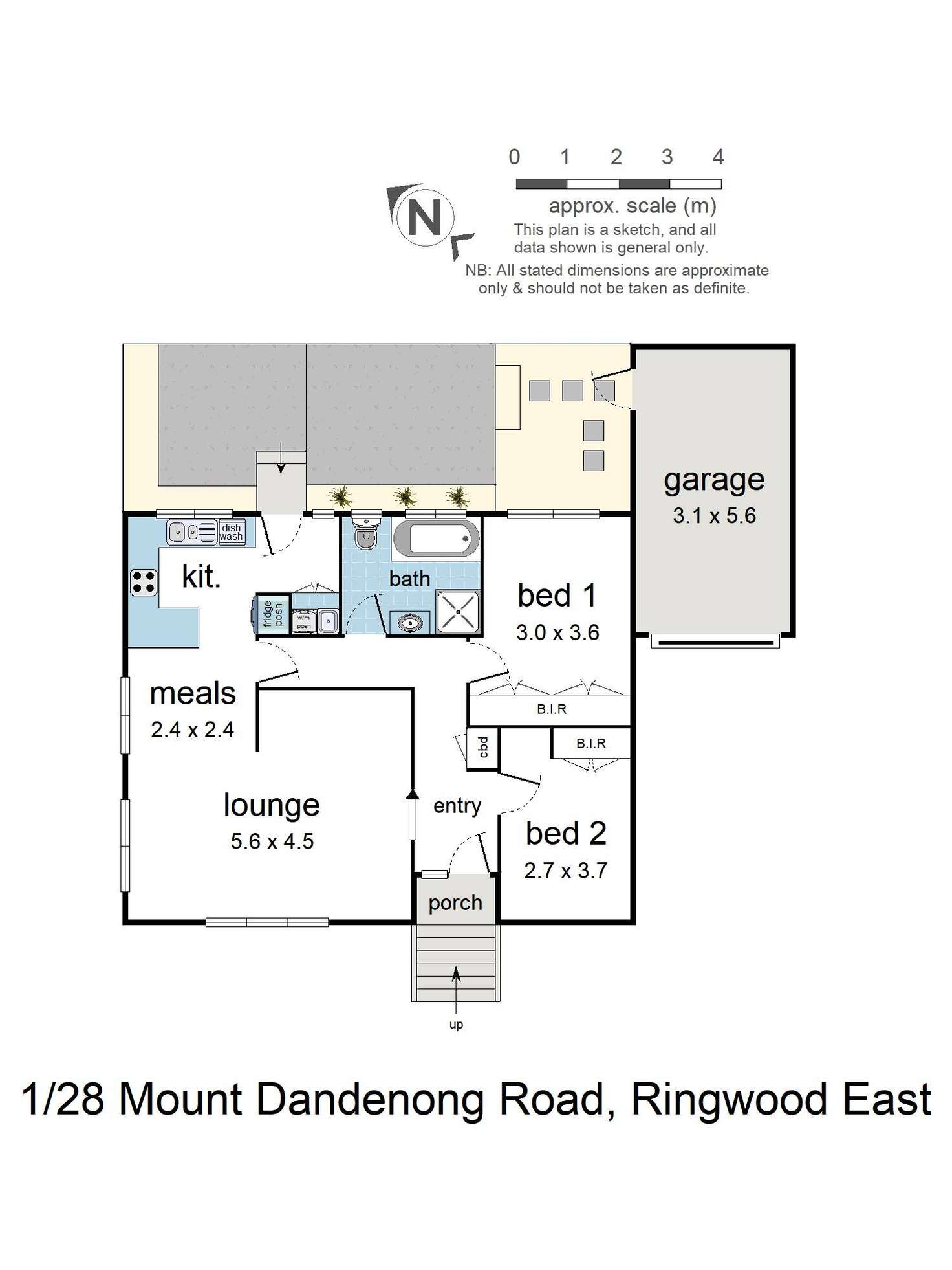 Floorplan of Homely unit listing, 1/28 Mt Dandenong Road, Ringwood East VIC 3135