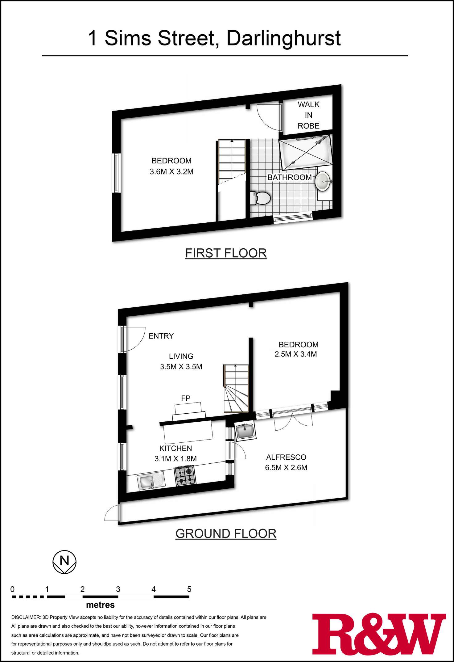 Floorplan of Homely townhouse listing, 1 Sims Street, Darlinghurst NSW 2010