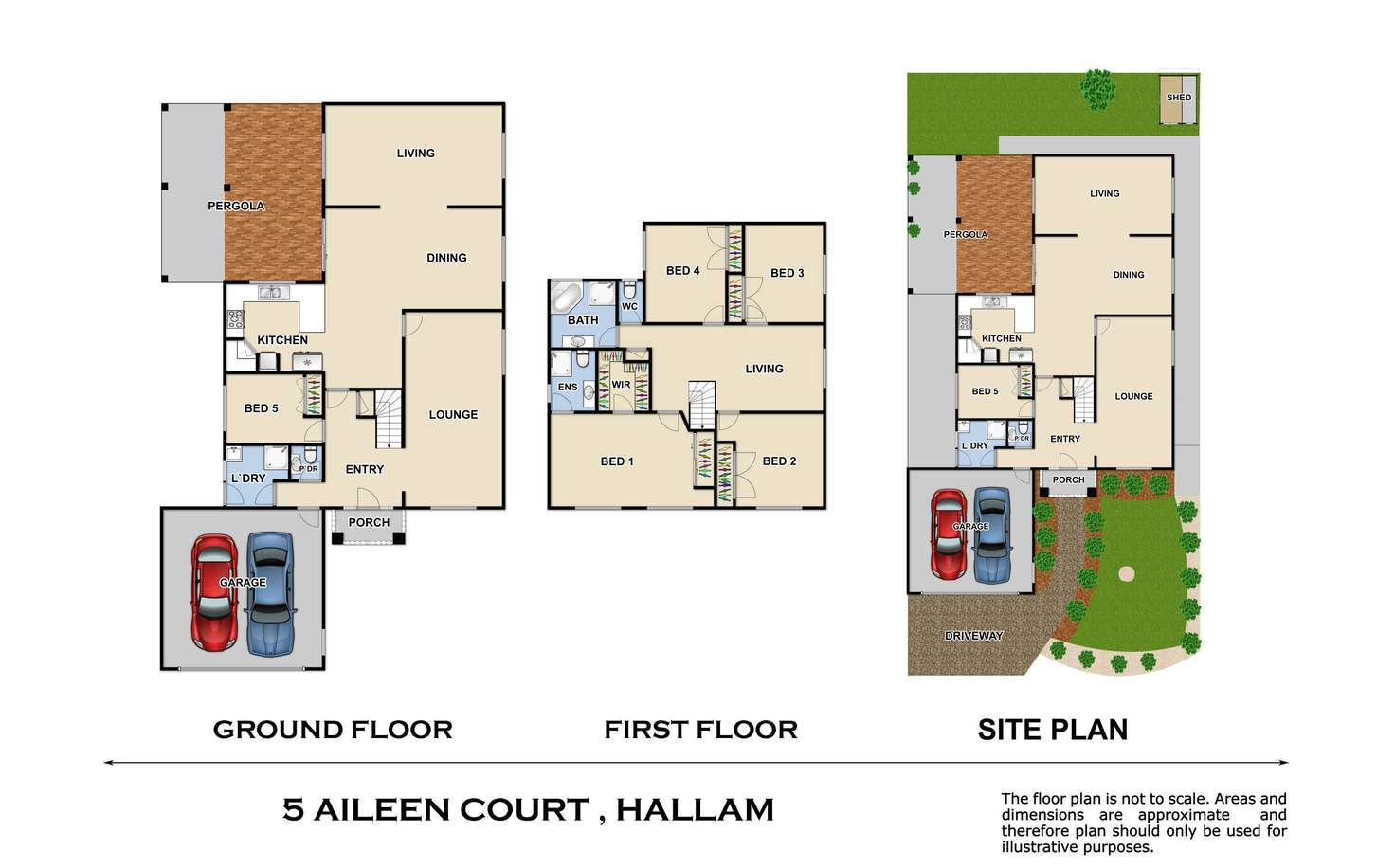 Floorplan of Homely house listing, 5 Aileen Court, Hallam VIC 3803