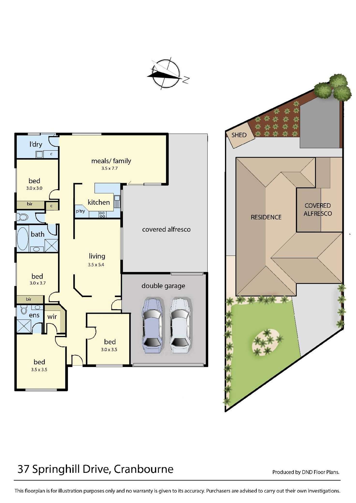 Floorplan of Homely house listing, 37 Springhill Drive, Cranbourne VIC 3977