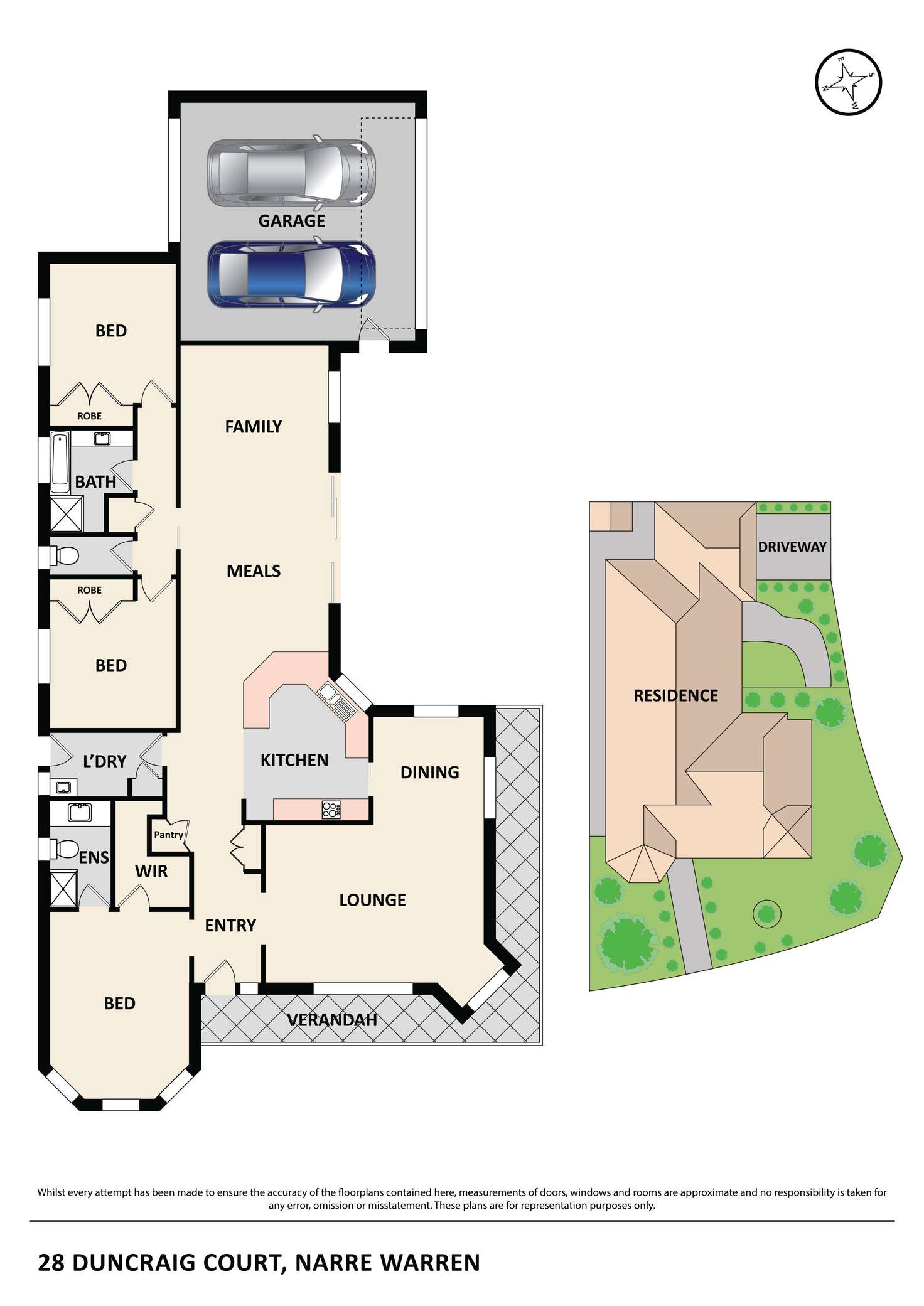 Floorplan of Homely house listing, 28 Duncraig Court, Narre Warren VIC 3805