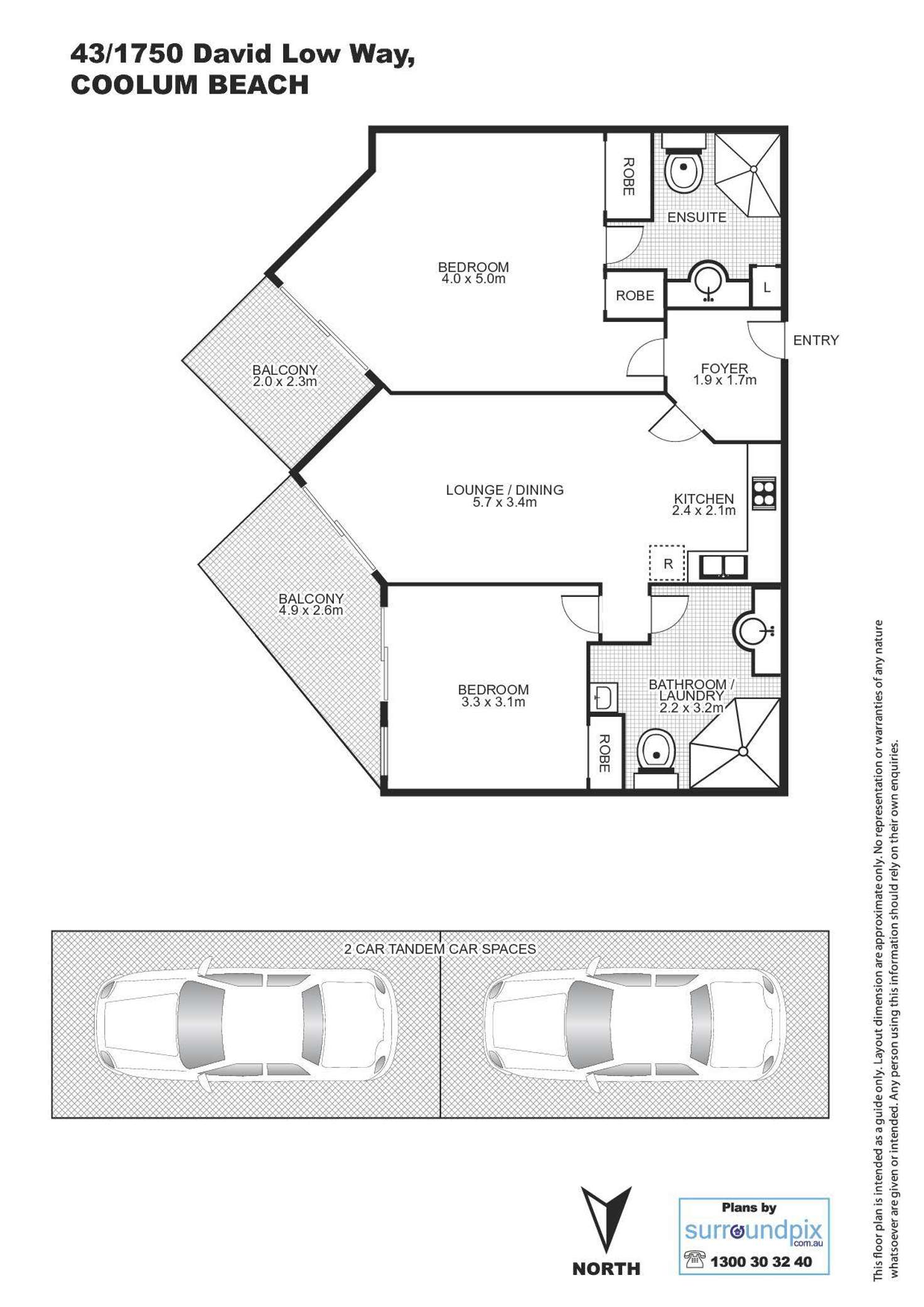 Floorplan of Homely unit listing, 43/1750 David Low Way, Coolum Beach QLD 4573