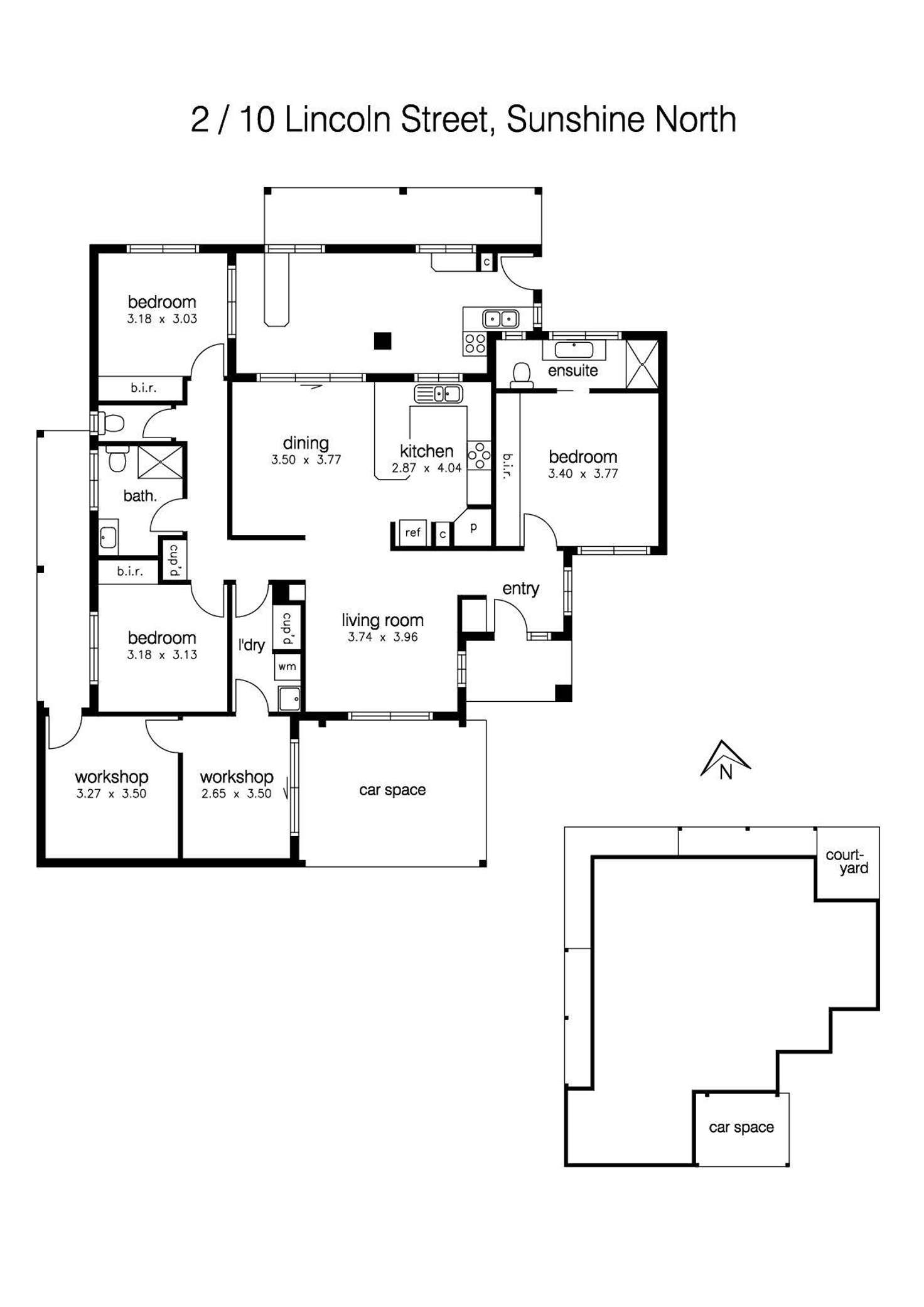 Floorplan of Homely unit listing, 2/10 Lincoln Street, Sunshine North VIC 3020