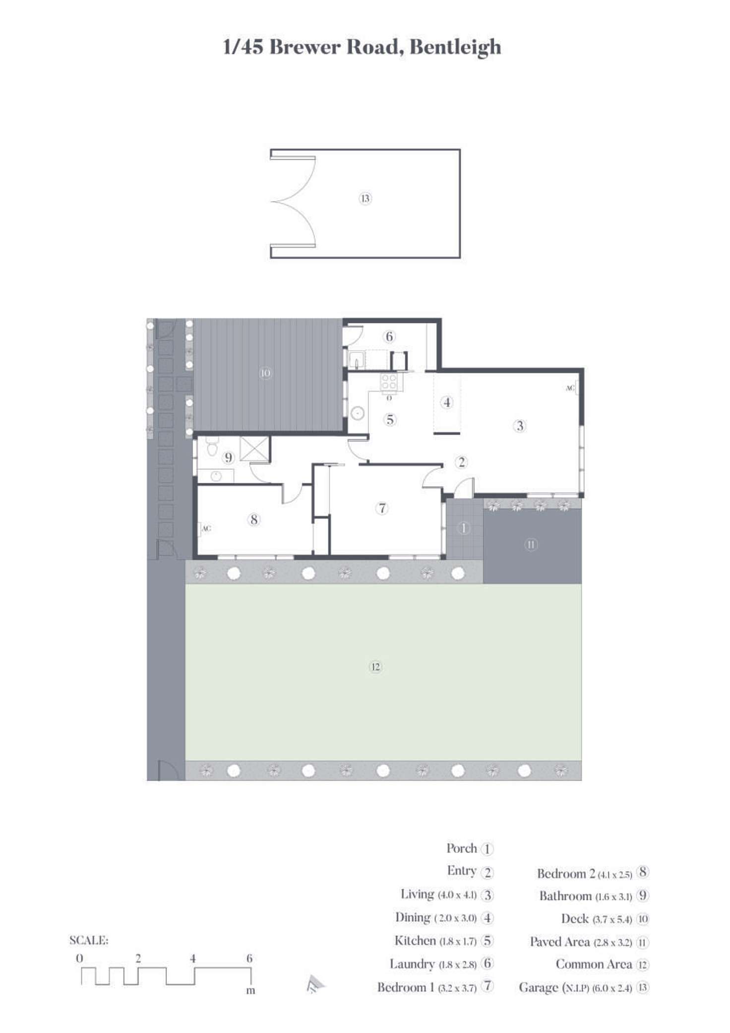 Floorplan of Homely villa listing, 1/45 Brewer Road, Bentleigh VIC 3204