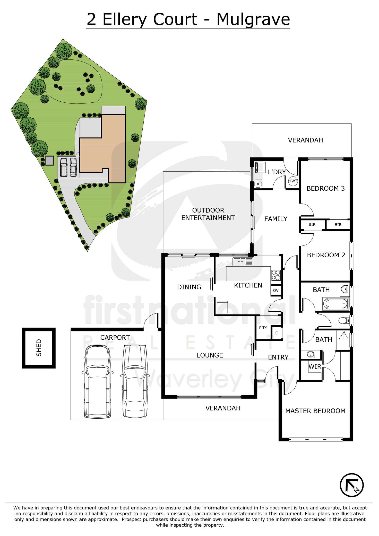 Floorplan of Homely house listing, 2 Ellery Court, Mulgrave VIC 3170