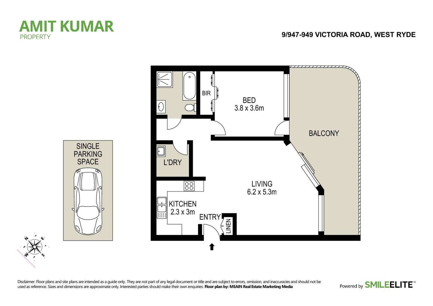Floorplan of Homely unit listing, 9/947-949 Victoria Road, West Ryde NSW 2114