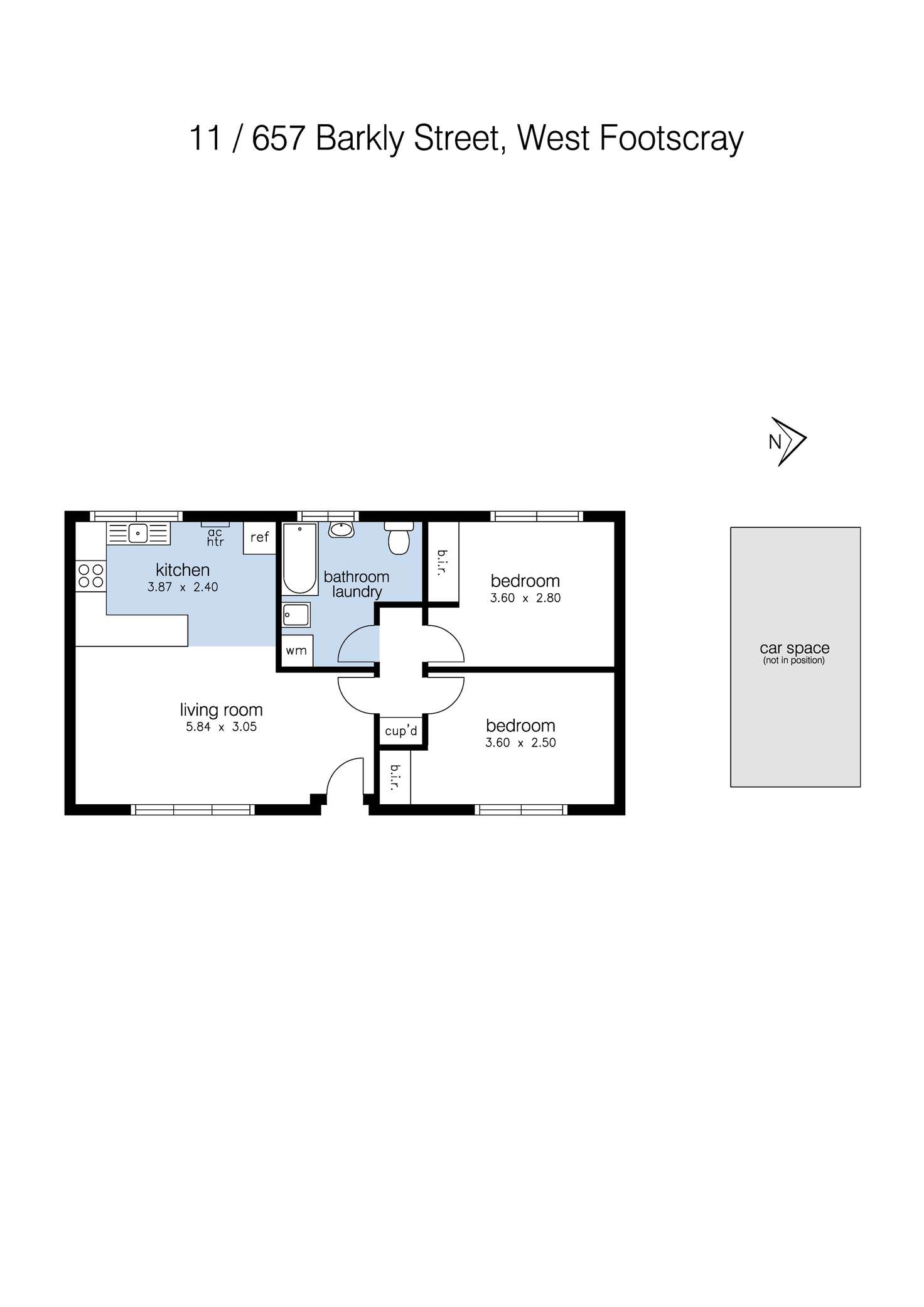 Floorplan of Homely apartment listing, 11/657 Barkly Street, West Footscray VIC 3012