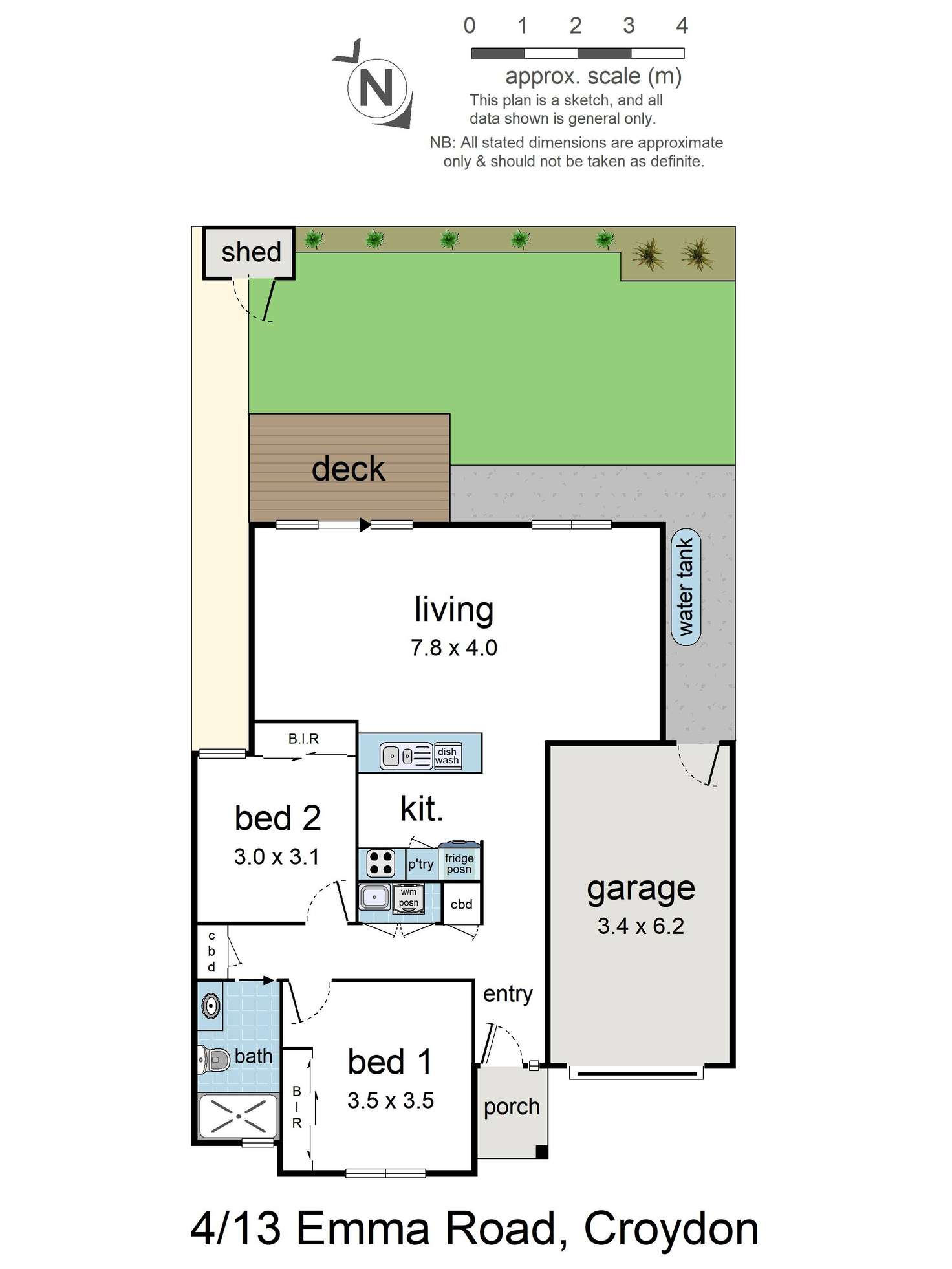 Floorplan of Homely unit listing, 4/13 Emma Road, Croydon VIC 3136