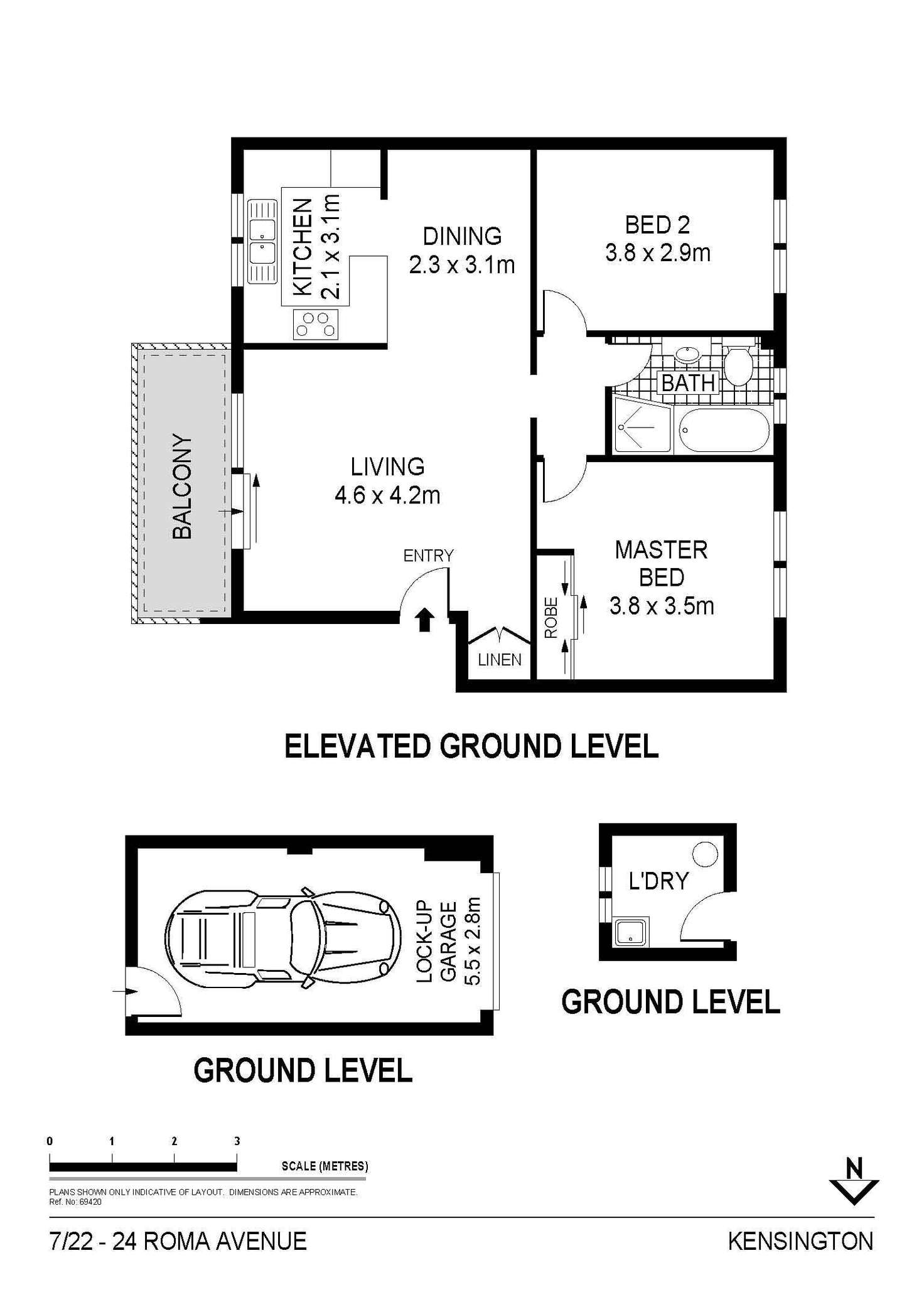 Floorplan of Homely apartment listing, 7/22 - 24 Roma Avenue, Kensington NSW 2033