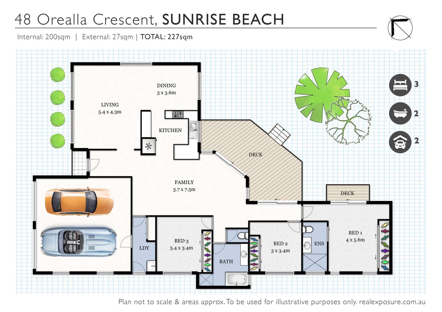 Floorplan of Homely house listing, 48 Orealla Crescent, Sunrise Beach QLD 4567