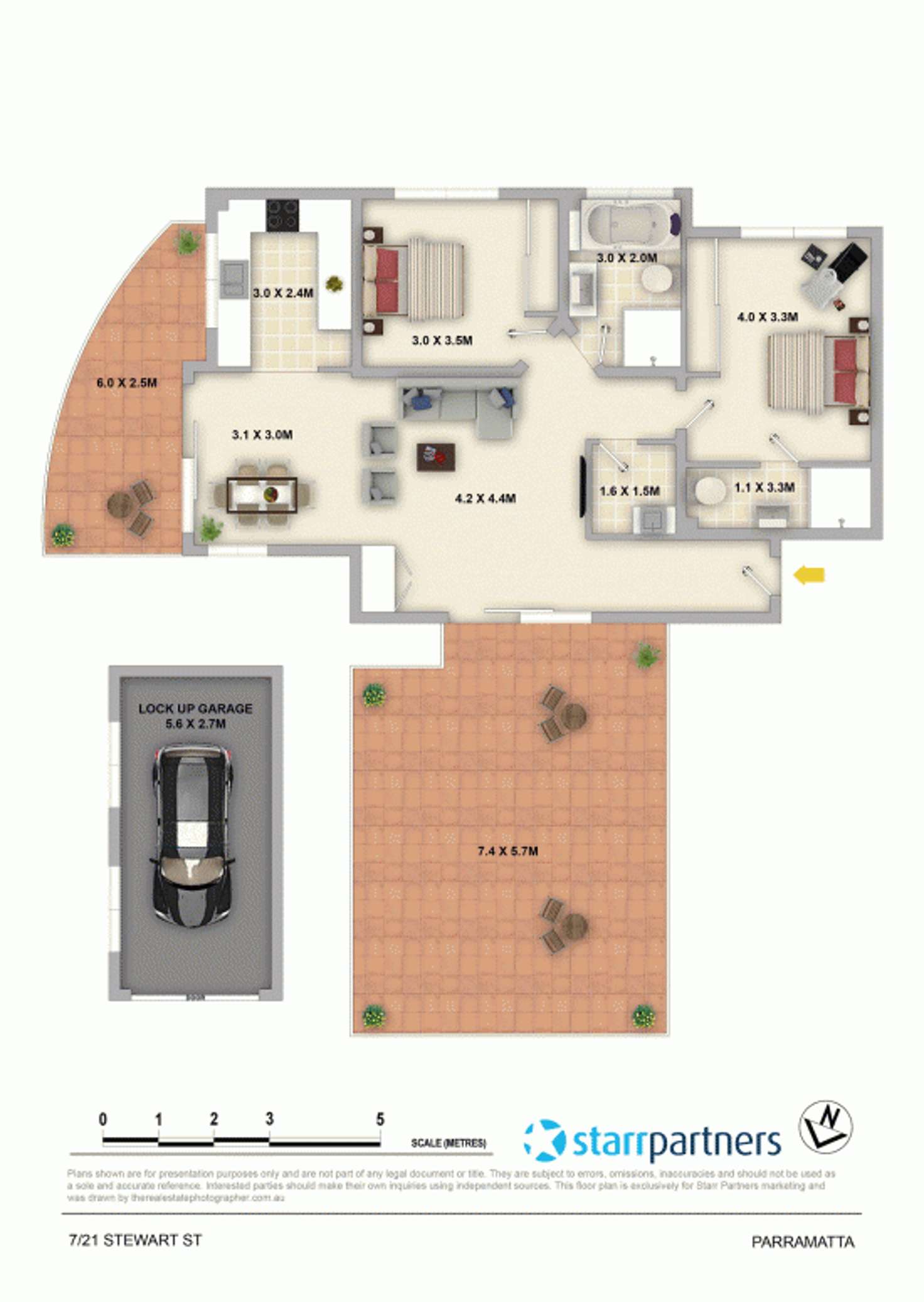 Floorplan of Homely apartment listing, 7/21-23 Stewart Street, Parramatta NSW 2150