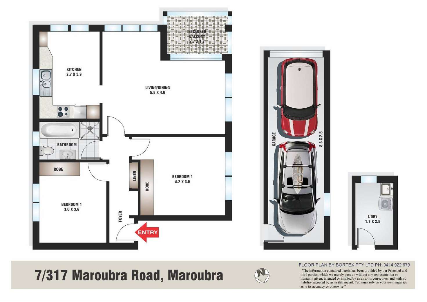 Floorplan of Homely apartment listing, 7/317 Maroubra Road, Maroubra NSW 2035