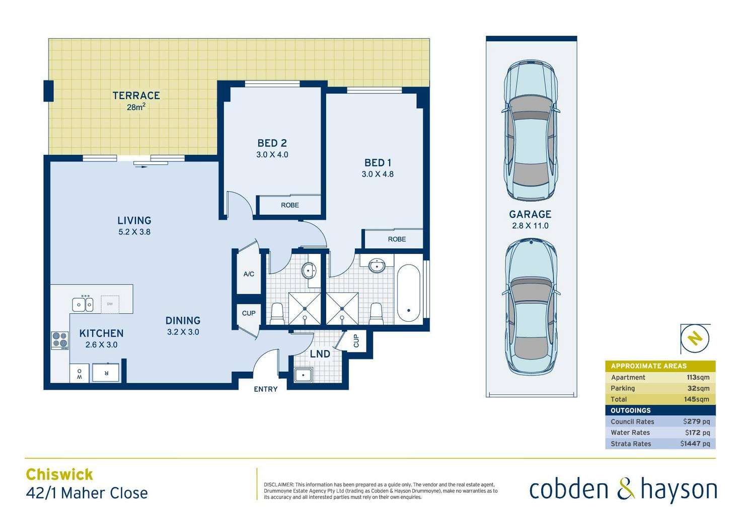 Floorplan of Homely apartment listing, 42/1 Maher Close, Chiswick NSW 2046