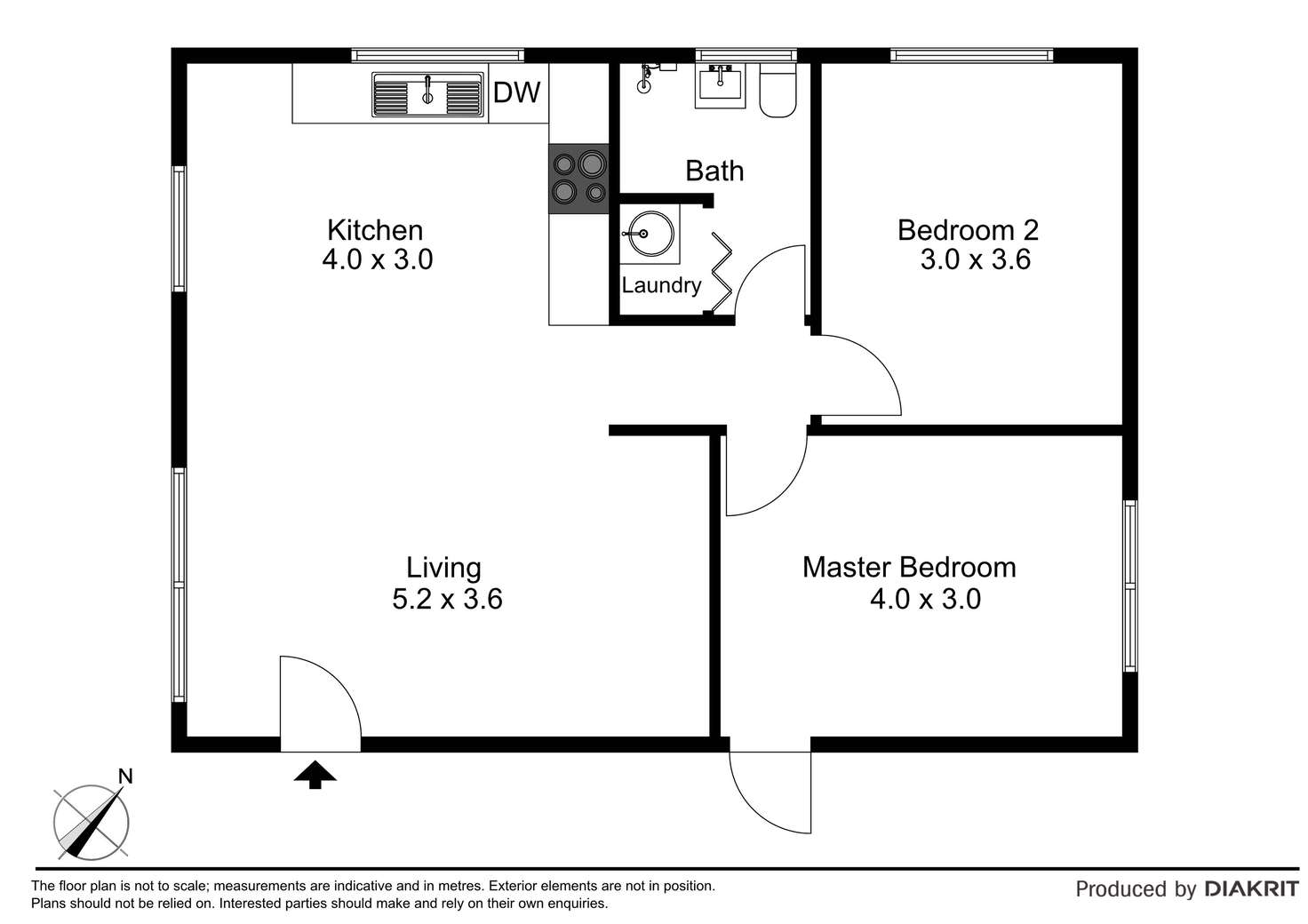 Floorplan of Homely unit listing, 5/50 Lambton Road, Waratah NSW 2298