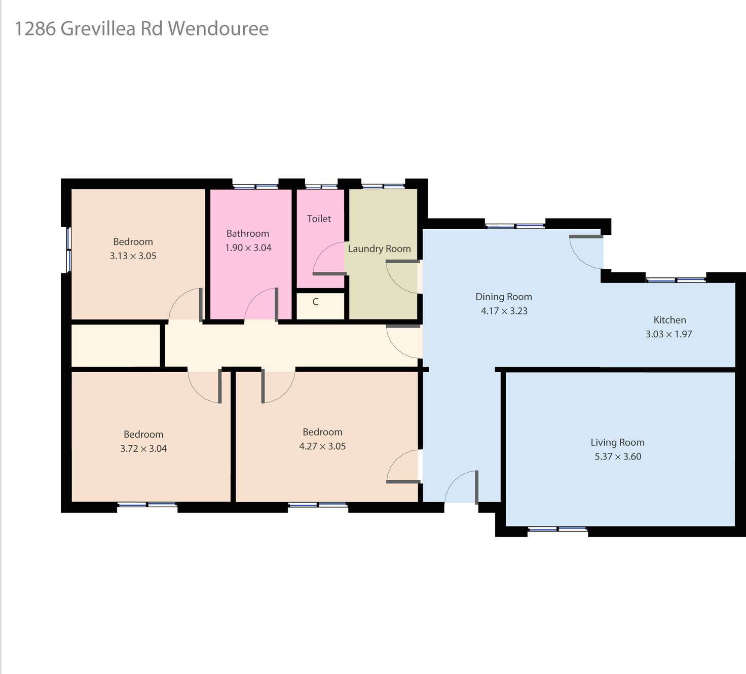 Floorplan of Homely house listing, 1286 Grevillea Road, Wendouree VIC 3355