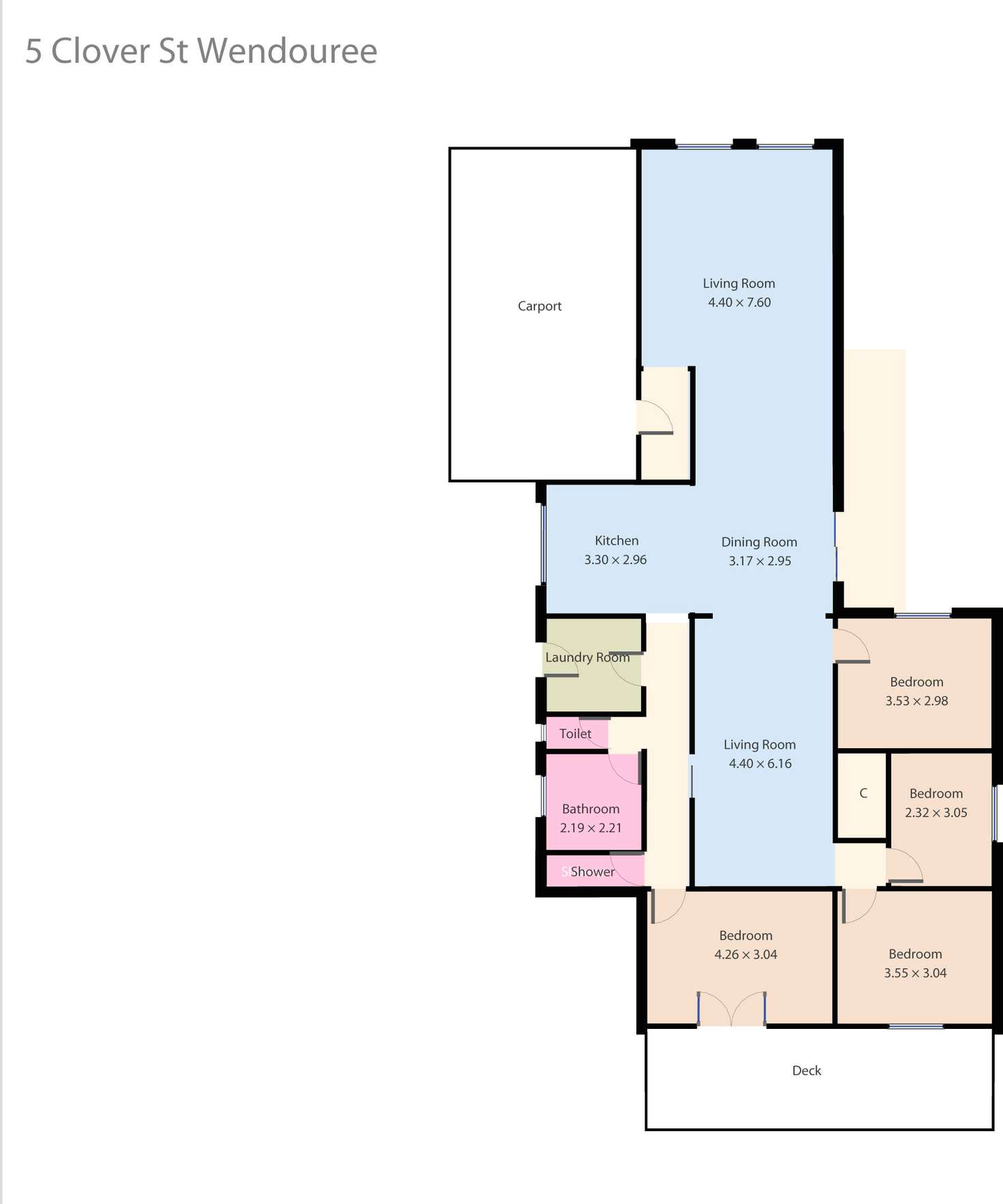 Floorplan of Homely house listing, 5 Clover Street, Wendouree VIC 3355