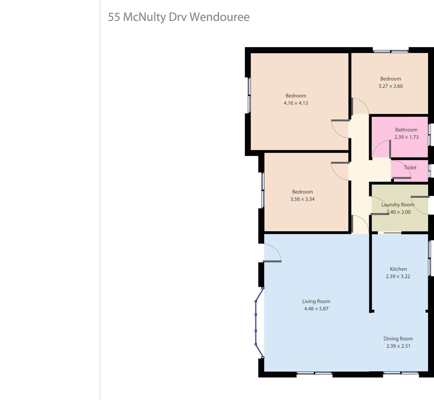 Floorplan of Homely house listing, 55 Mcnulty Drive, Wendouree VIC 3355