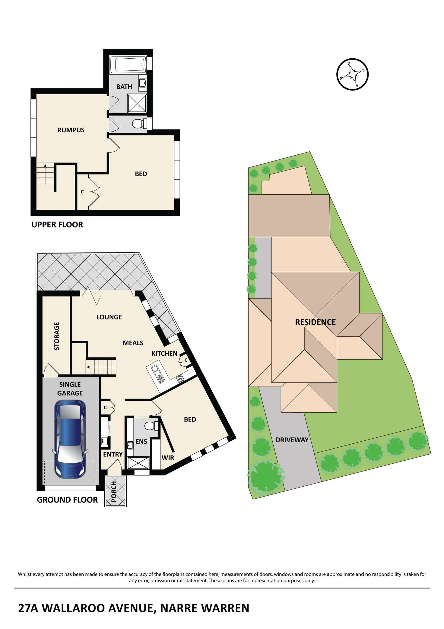 Floorplan of Homely house listing, 27A Wallaroo Avenue, Narre Warren VIC 3805