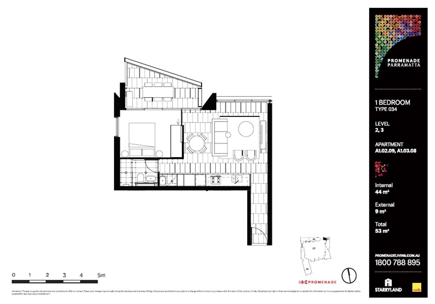 Floorplan of Homely apartment listing, 308A/3 Broughton Street, Parramatta NSW 2150