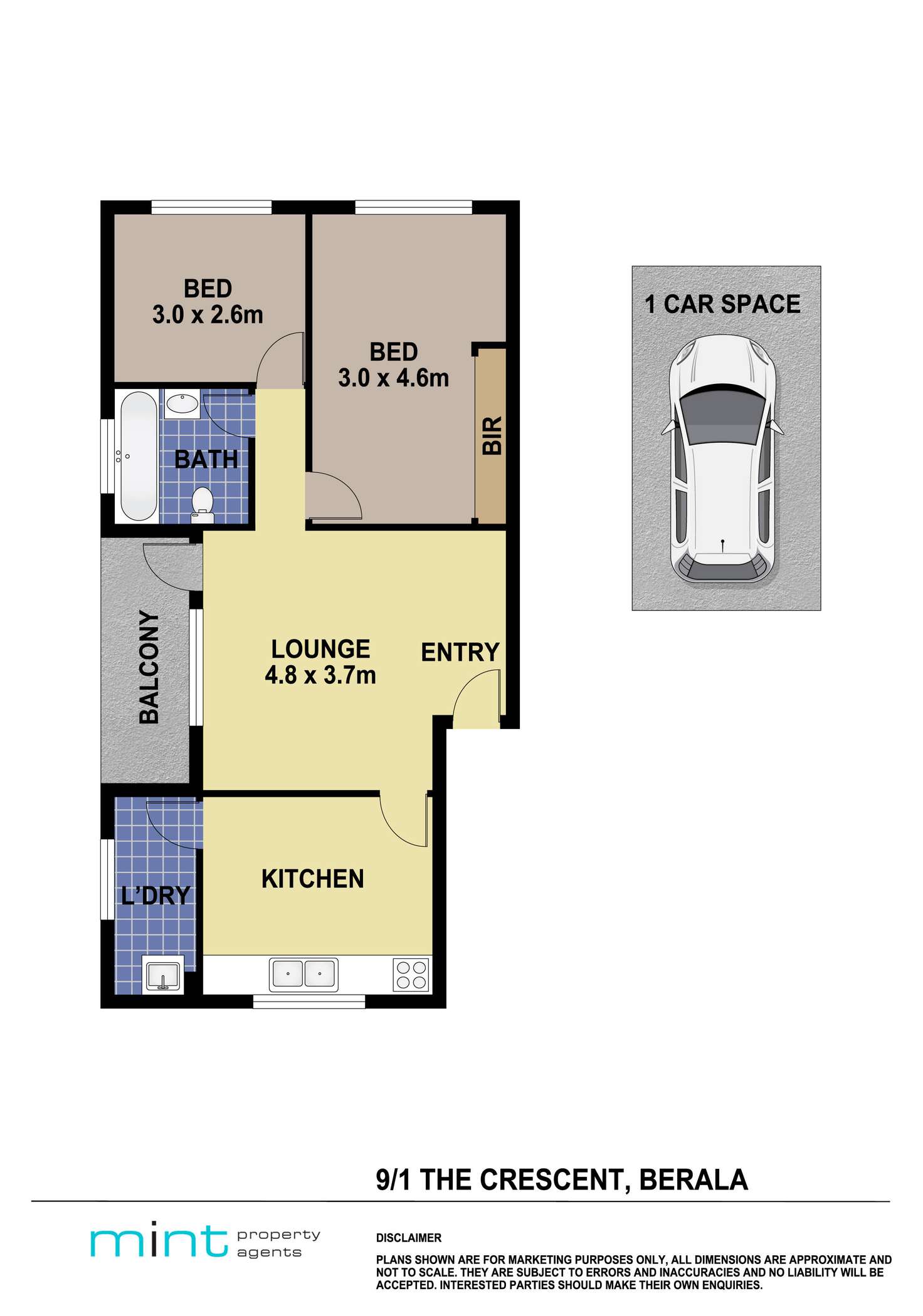 Floorplan of Homely unit listing, 9/1 The Crescent, Berala NSW 2141