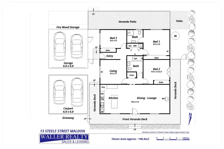 Floorplan of Homely house listing, 13 Steele Street, Maldon VIC 3463