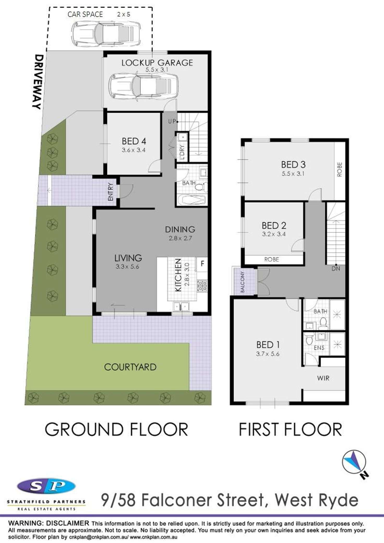 Floorplan of Homely townhouse listing, 9/58 Falconer Street, West Ryde NSW 2114
