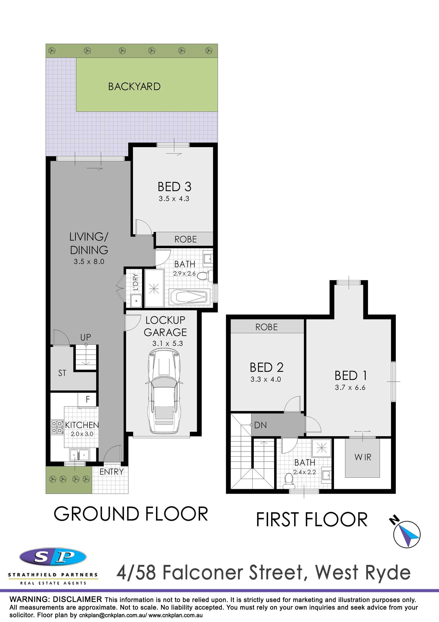 Floorplan of Homely townhouse listing, 4/58 Falconer Street, West Ryde NSW 2114