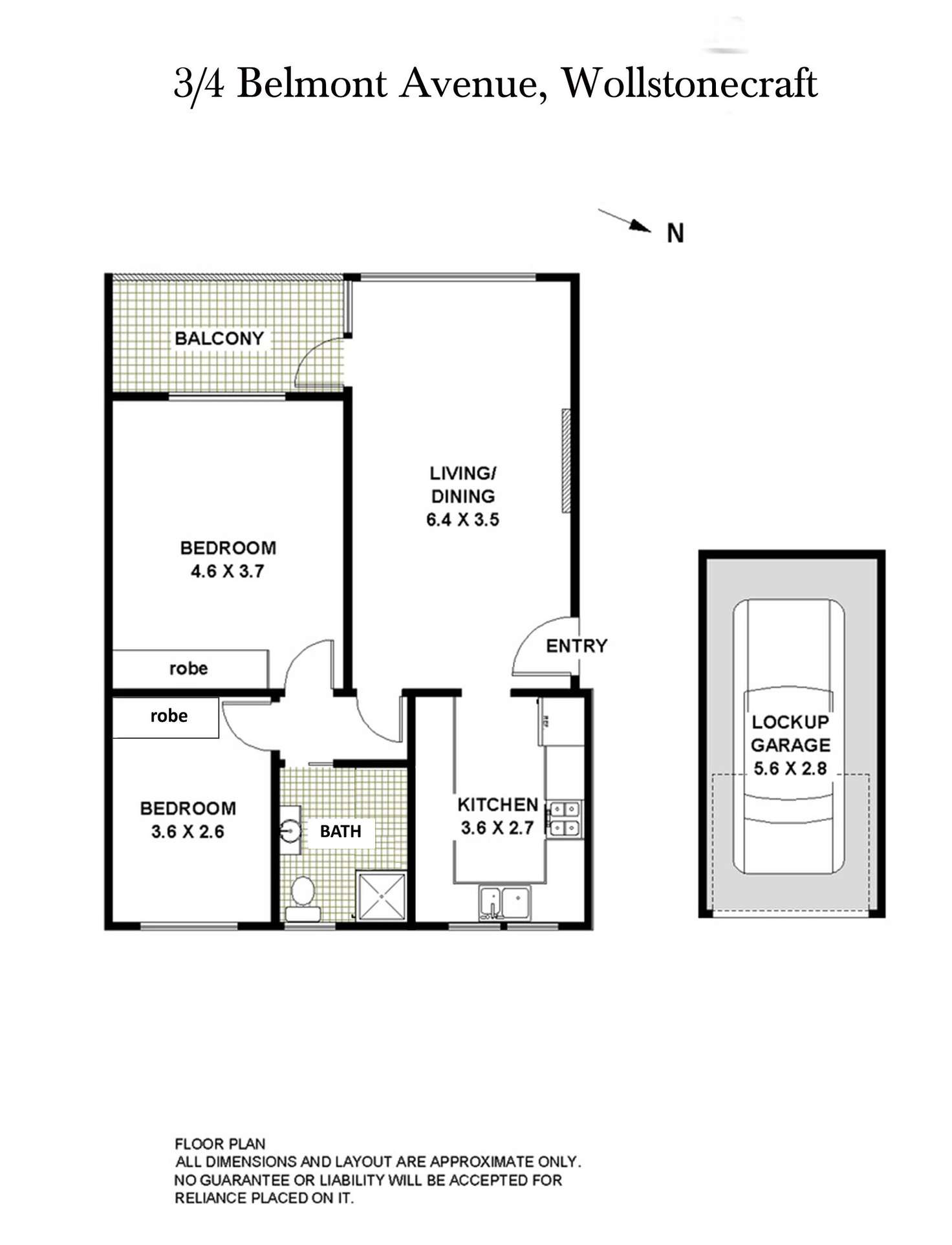 Floorplan of Homely apartment listing, 3/4 Belmont Avenue, Wollstonecraft NSW 2065