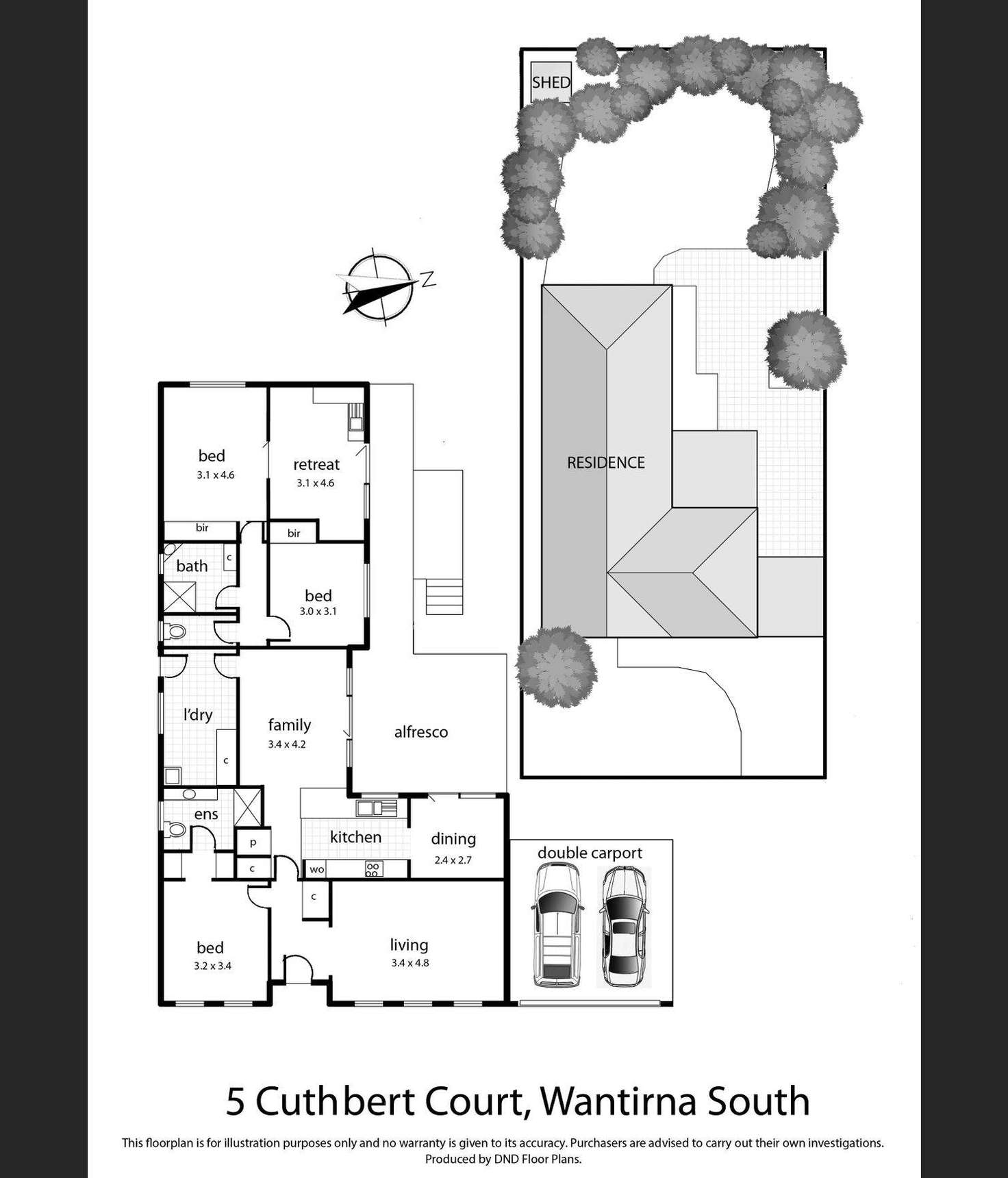 Floorplan of Homely house listing, 5 Cuthbert Court, Wantirna South VIC 3152