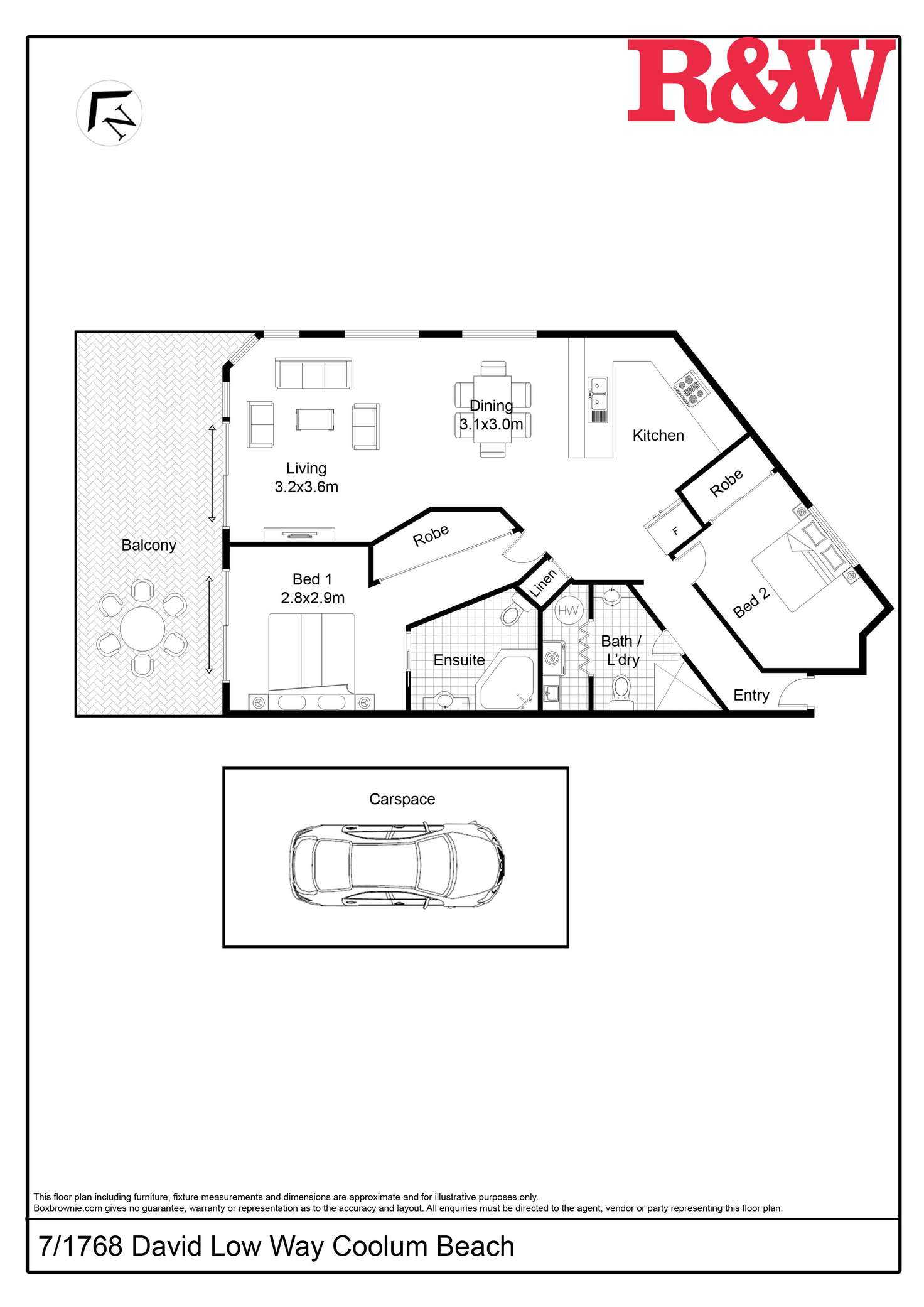 Floorplan of Homely unit listing, 7/1768 David Low Way, Coolum Beach QLD 4573