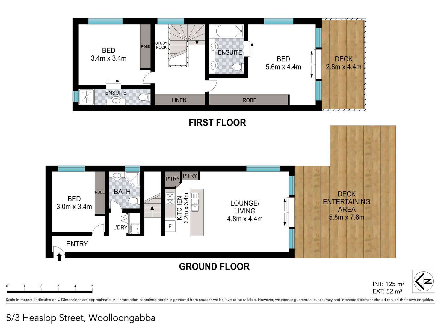 Floorplan of Homely unit listing, 8/3 Heaslop Street, Woolloongabba QLD 4102