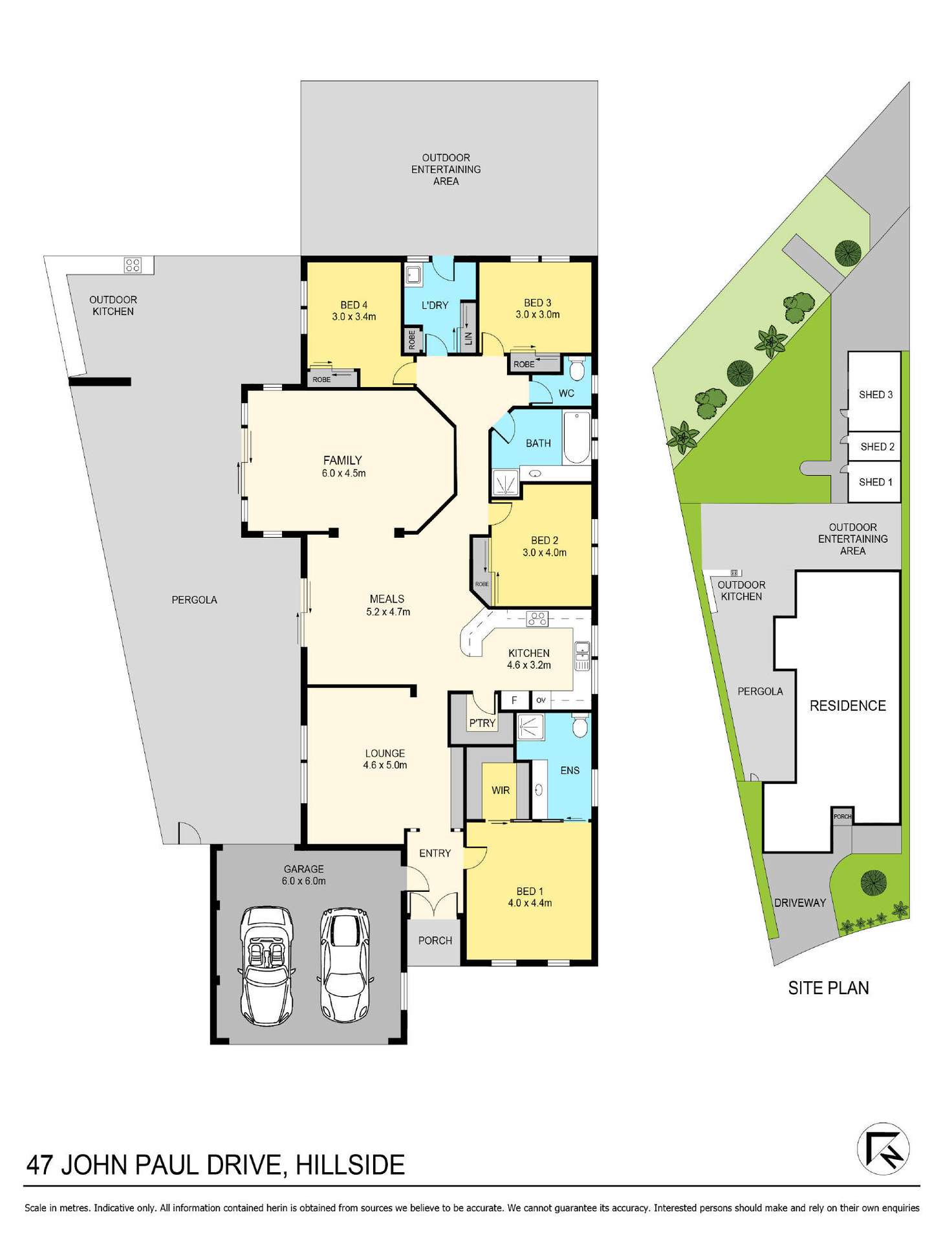 Floorplan of Homely house listing, 47 John Paul Drive, Hillside VIC 3037