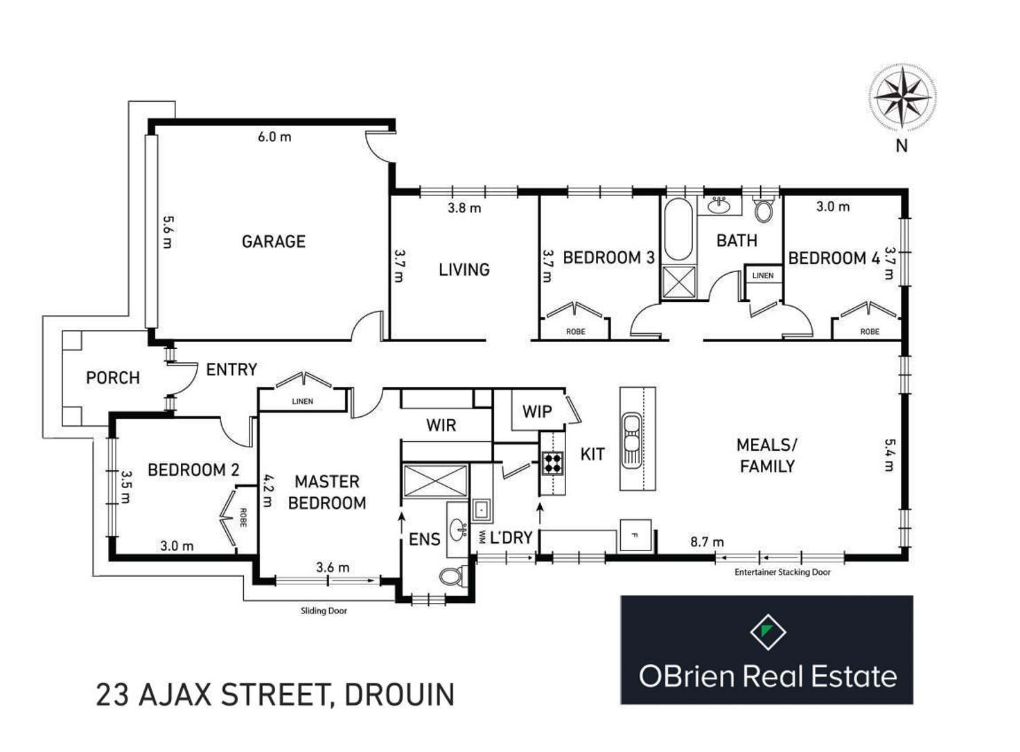 Floorplan of Homely house listing, 23 Ajax Street, Drouin VIC 3818